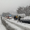 Verkehrschaos durch heftige Schnefälle