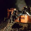 Bagger in Flammen