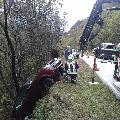 Pkw gerät über die Fahrbahn