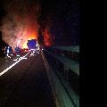 Lkw-Brand auf der Brennerautobahn