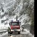 Verkehrsbehinderungen durch starke Schneefälle