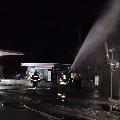 Brand bei Tankstelle südlich von Kollmann